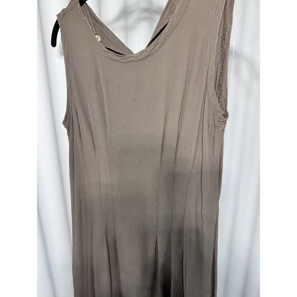 Johnny Was Beige Embroidered Overlay Maxi Dress Size Small Sleeveless - Picture 5 of 7